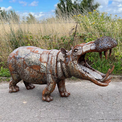 sculpture_hippopotame_metal_recycle