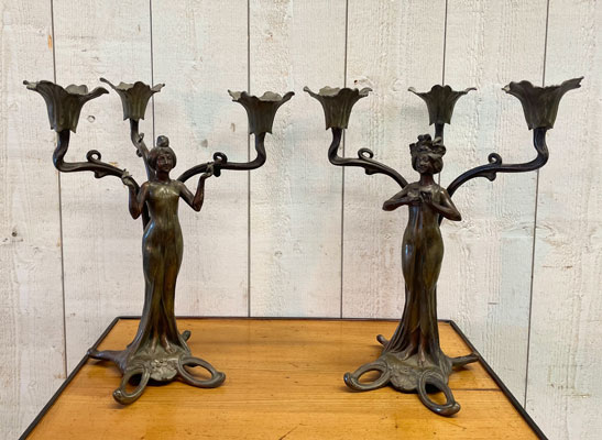 bougeoirs_bronze_art_nouveau