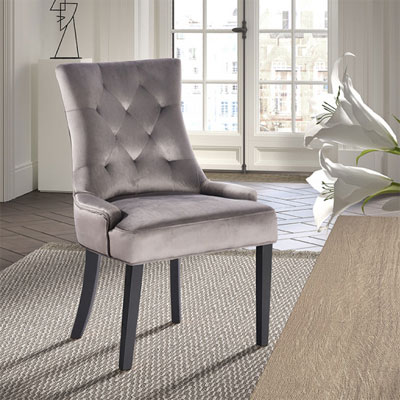 chaise_capitonnee_velours_beige