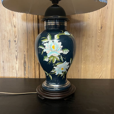 lampe_faience_bleue_fleurs