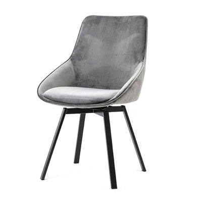 chaise_pivotante_velours_gris